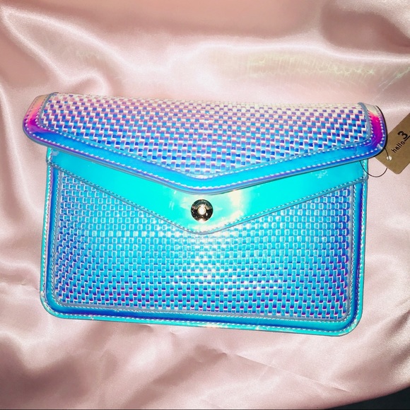 Envelope Metallic Embossed Convertible Clutch Bag - Picture 10 of 11